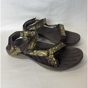 Teva Hiking Sport Water Sandals Women’s Size 7 Brown Hook Loop Strap F3006I